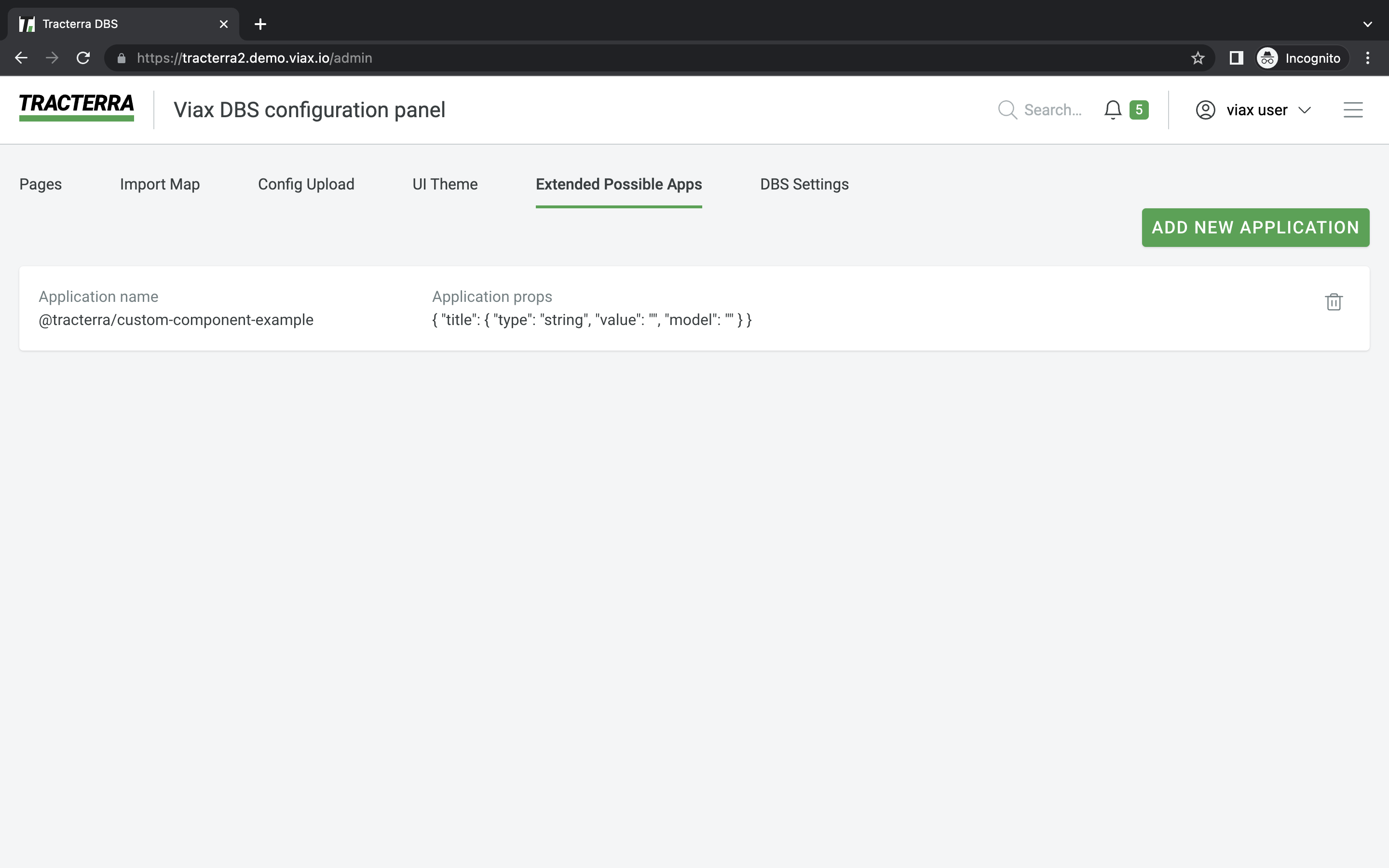 Registering Component viax